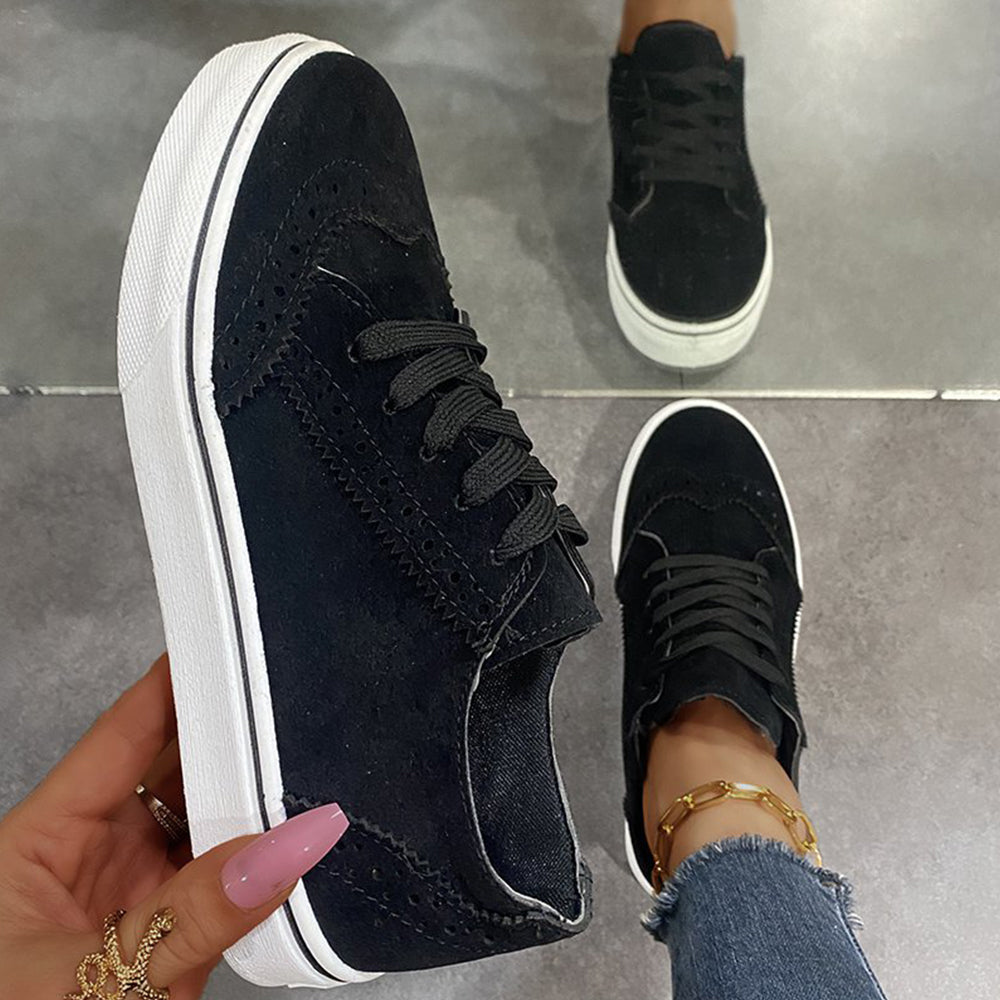 Damen-Sneaker im Wildleder-Look – Klassische Eleganz trifft auf sportlichen Komfort