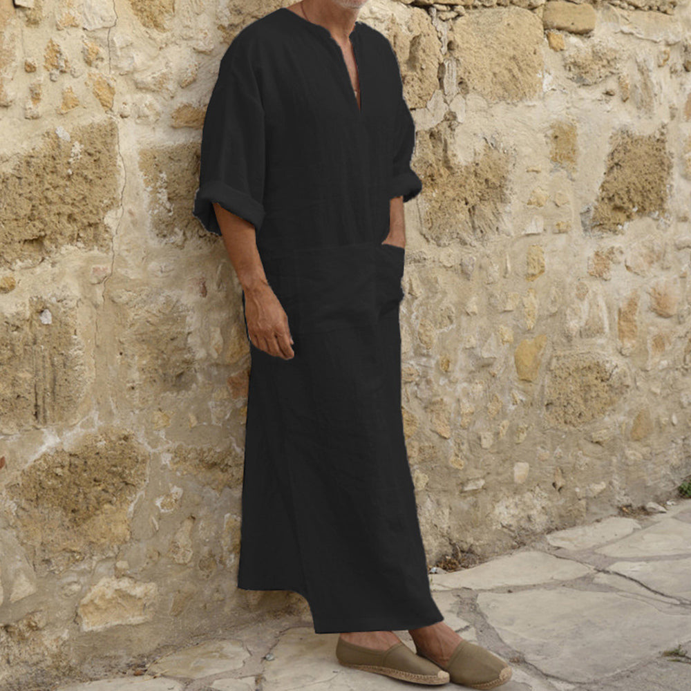 Atmungsaktives, bequemes Leinengewand für Herren