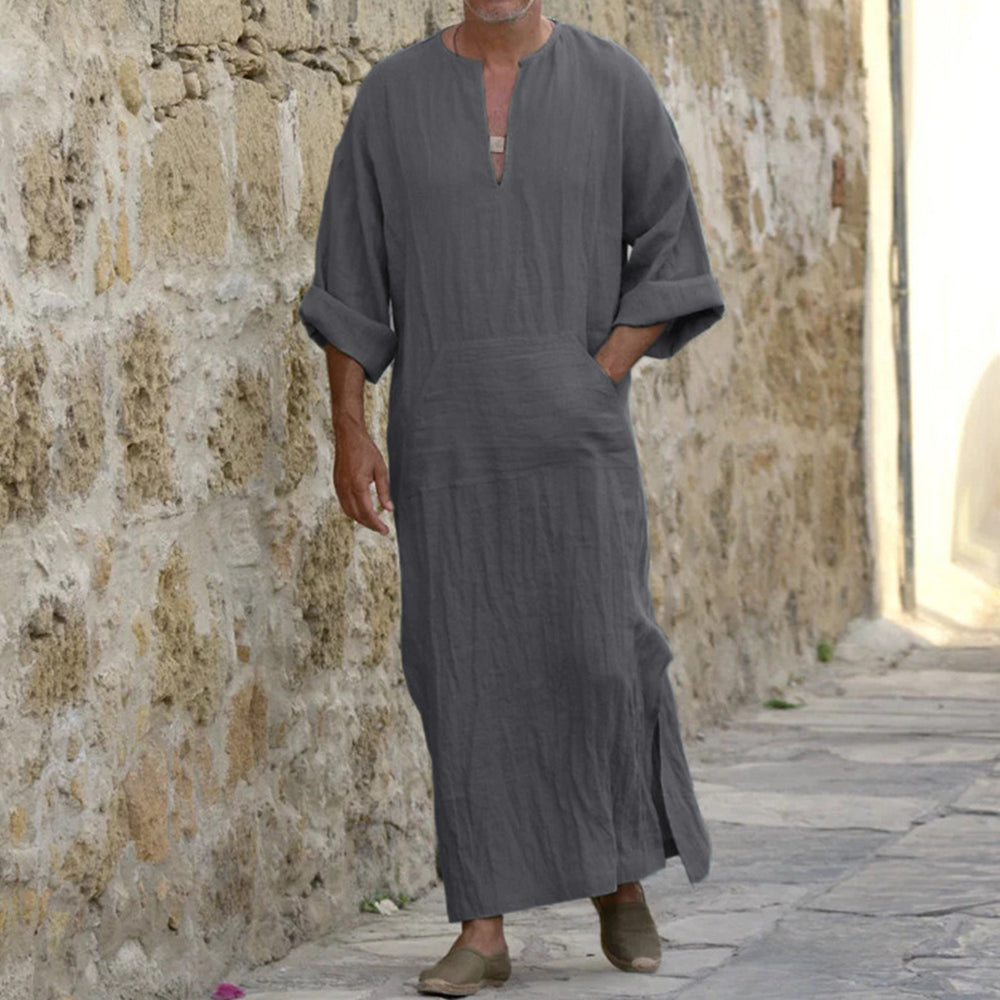 Atmungsaktives, bequemes Leinengewand für Herren