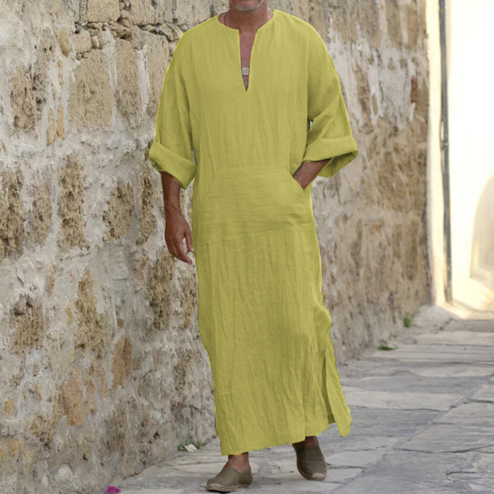 Atmungsaktives, bequemes Leinengewand für Herren